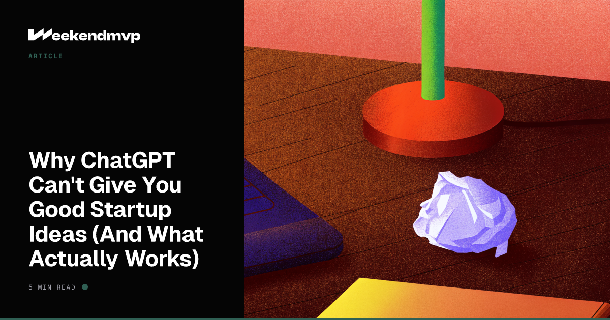 Crumpled paper beside a fresh notebook on a dark desk, emerald light on the cover